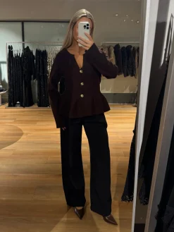 Serena bluse mørkebrun