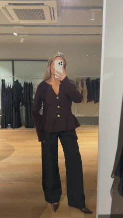 Serena bluse mørkebrun