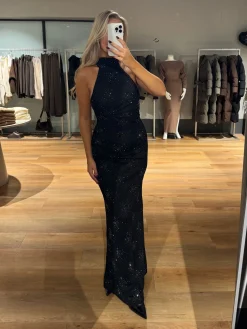 Silvia glimmer kjole sort