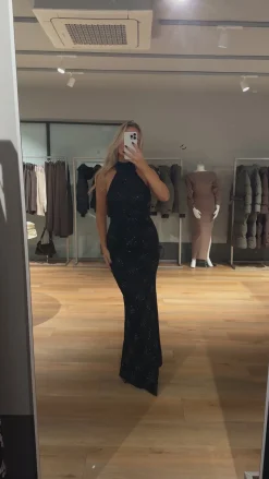 Silvia glimmer kjole sort