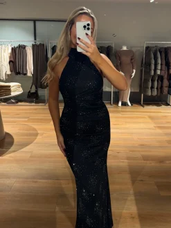 Silvia glimmer kjole sort