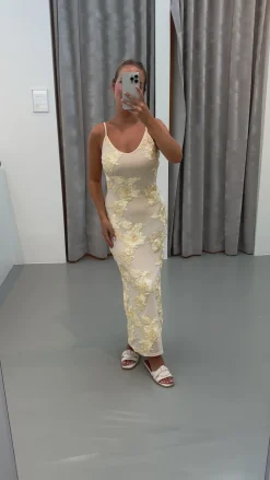 Sofia kjole pastelgul