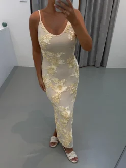 Sofia kjole pastelgul