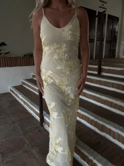 Sofia kjole pastelgul