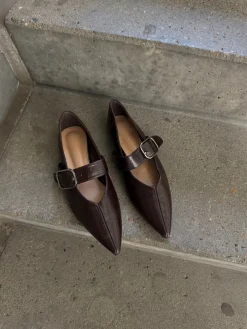 Sofie ballerina mørkebrun