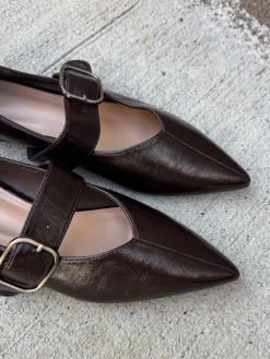 Sofie ballerina mørkebrun