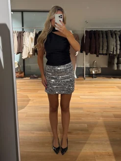 Teresa glimmer nederdel sølv