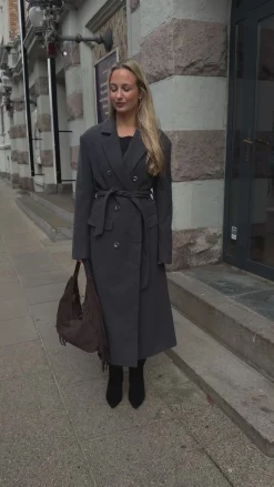 Valeria trenchcoat mørkegrå
