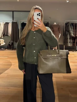 Victoria cardigan olivengrøn